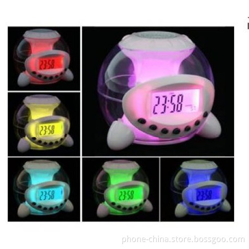 Cute Colorful Backlight Clock with 1.8 Inch LCD Display + Multi-Function